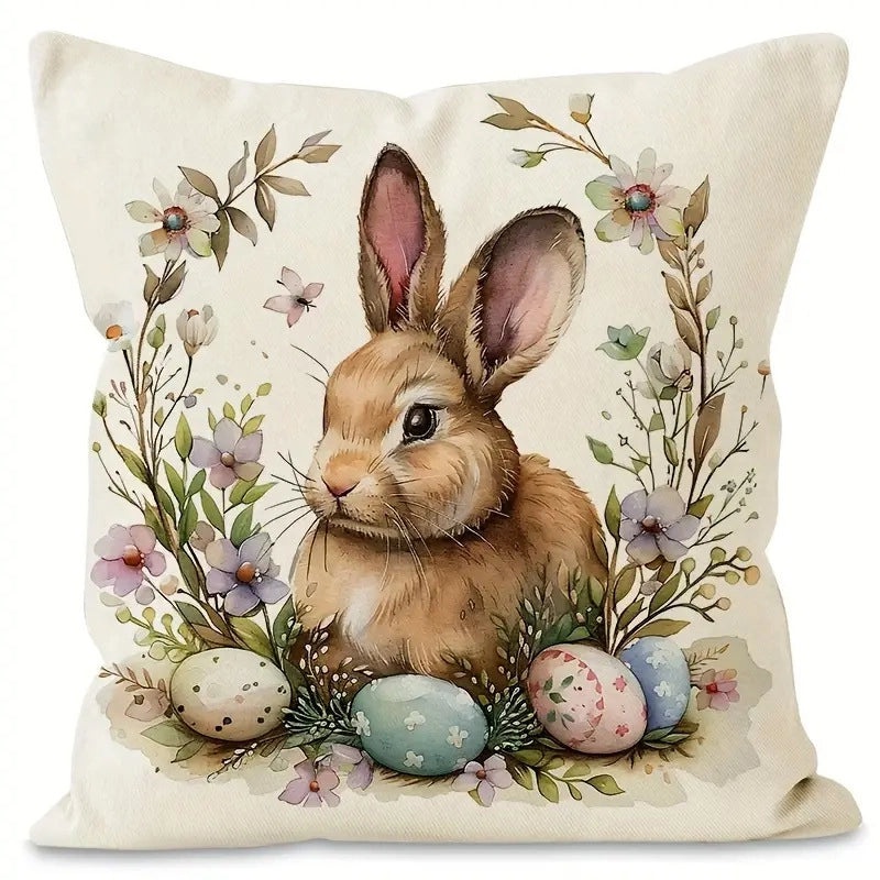 Minimalist Easter Rabbit Linen Pillow Covers for Couch Sofa Decor|Home Decor Pillows