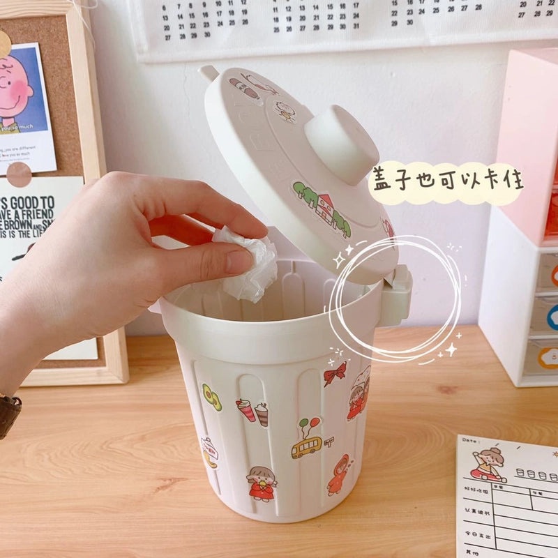 Creative Mini Desktop Trash Can Storage Box for Bedroom|Home & Office Storage