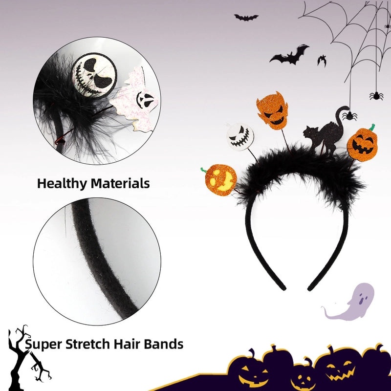 Halloween Pumpkin Cat Bat Feather Hairband for Masquerade Party Costume Props | Party Accessories