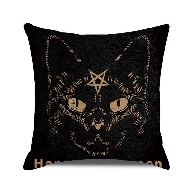 Halloween Skull Cotton Pillow Covers Retro Punk Style for Couch Sofa Decor|Home Decor & Pillows