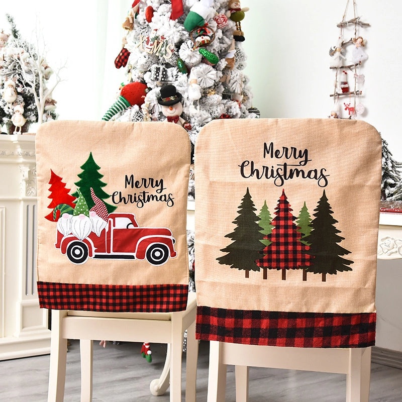 Festive Christmas Tree Chair Cover for Family Gatherings | Home Decor & Seasonal Accessories