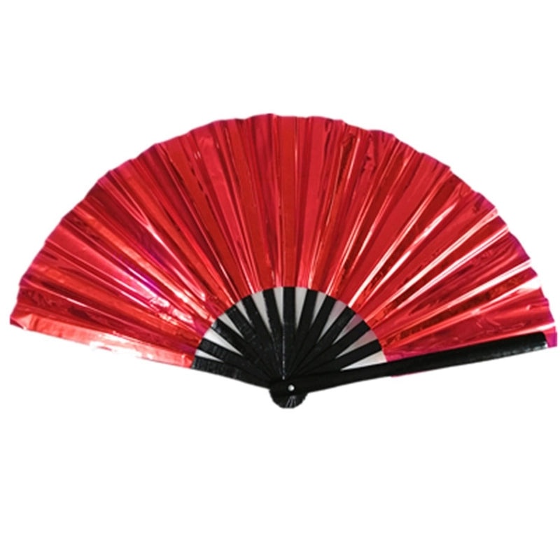 10-inch Solid Color Bamboo Folding Fan with Laser Pattern | Fashion Accessories Fan