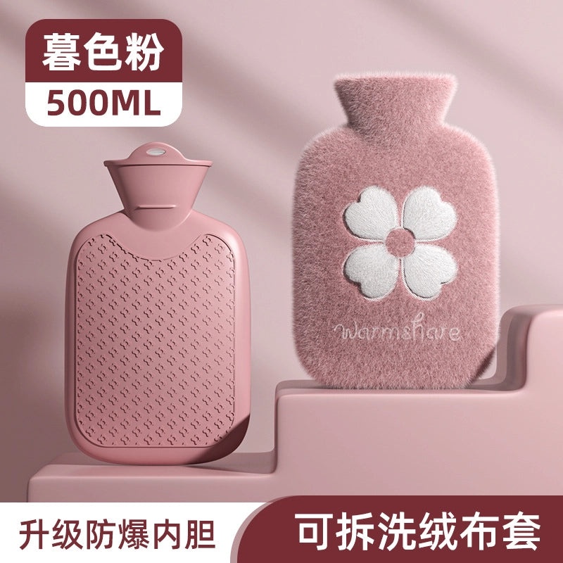 Cartoon PVC Hot Water Bag Thickened Explosion-Proof Hand Warmer Hot Compress Water Injection Hot Water Bag|Home & Living > Heating Appliances