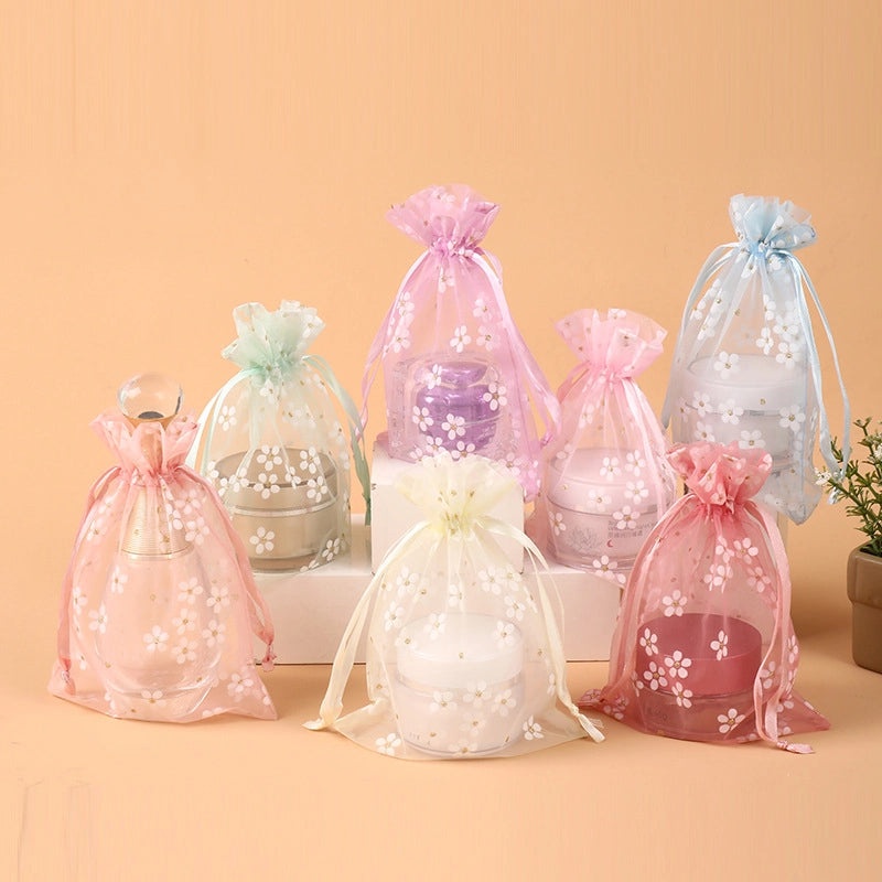 20 Pieces Elegant Organza Flower Gift Bags for Wedding Party Favor | Party Supplies & Gift Packaging