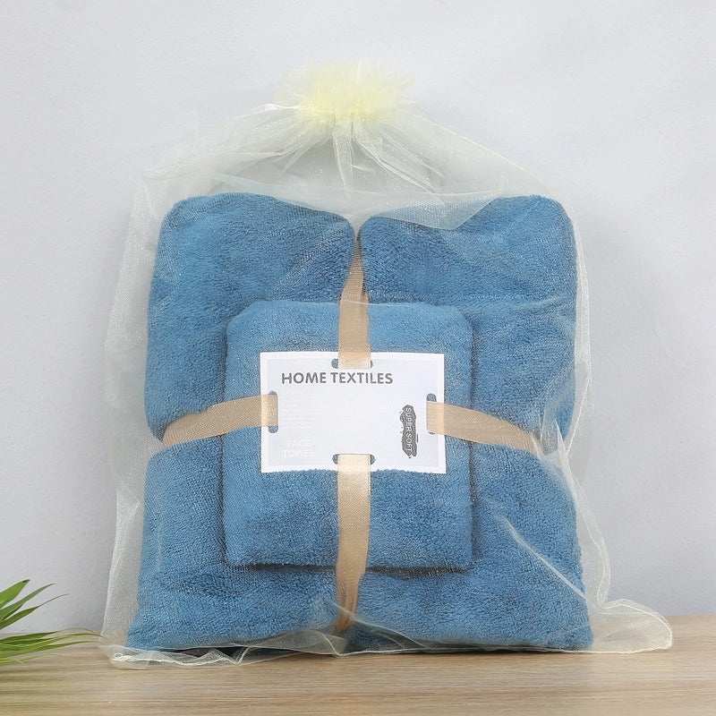 Soft Absorbent Adult & Baby Bath Towels Non-Cotton Coral Fleece Set for Boys and Girls|Home & Bath Textiles