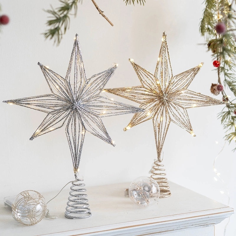Minimalist Star Iron Art Christmas Selfie Light Decoration | Holiday Decorations