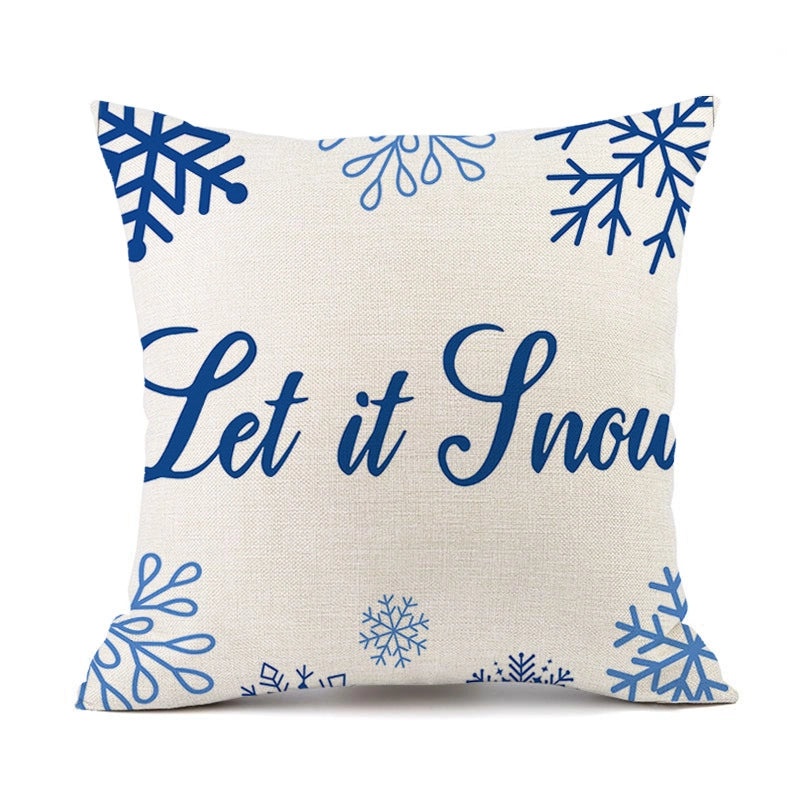 Christmas Snowflake Linen Pillow Covers for Couch Sofa Decor | Home & Living Pillows
