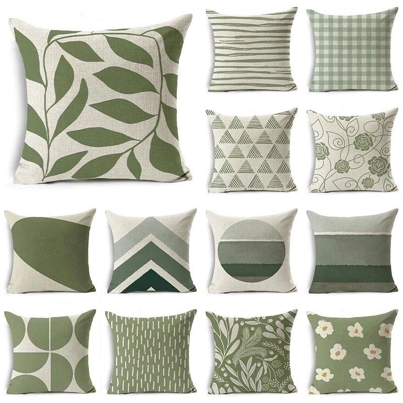 Tropical Leaf Linen Pillow Covers|Home Decor Pillows