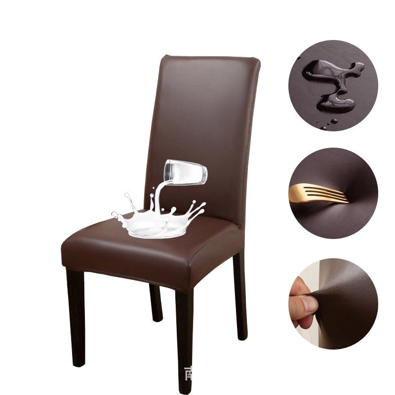 Casual Solid Color Leather Chair Cover for Vacation | Home Decor & Furniture Accessories