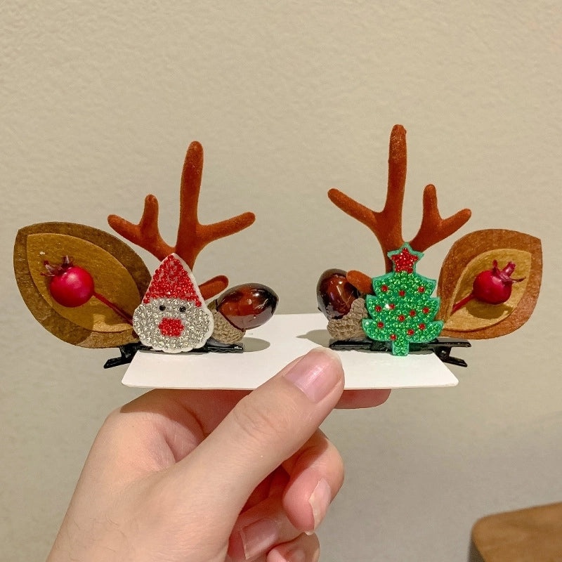 Festive Reindeer Antler Hair Clip for Daily Wear|Holiday Accessories