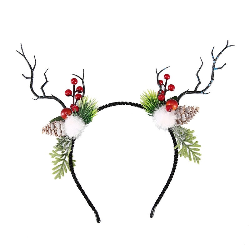 Christmas Reindeer Antler Hairband for Women Festive Holiday Headband|Holiday Accessories
