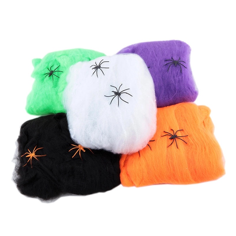 Minimalist Halloween Spider Web Cotton Yarn Accessory | Halloween Jewelry