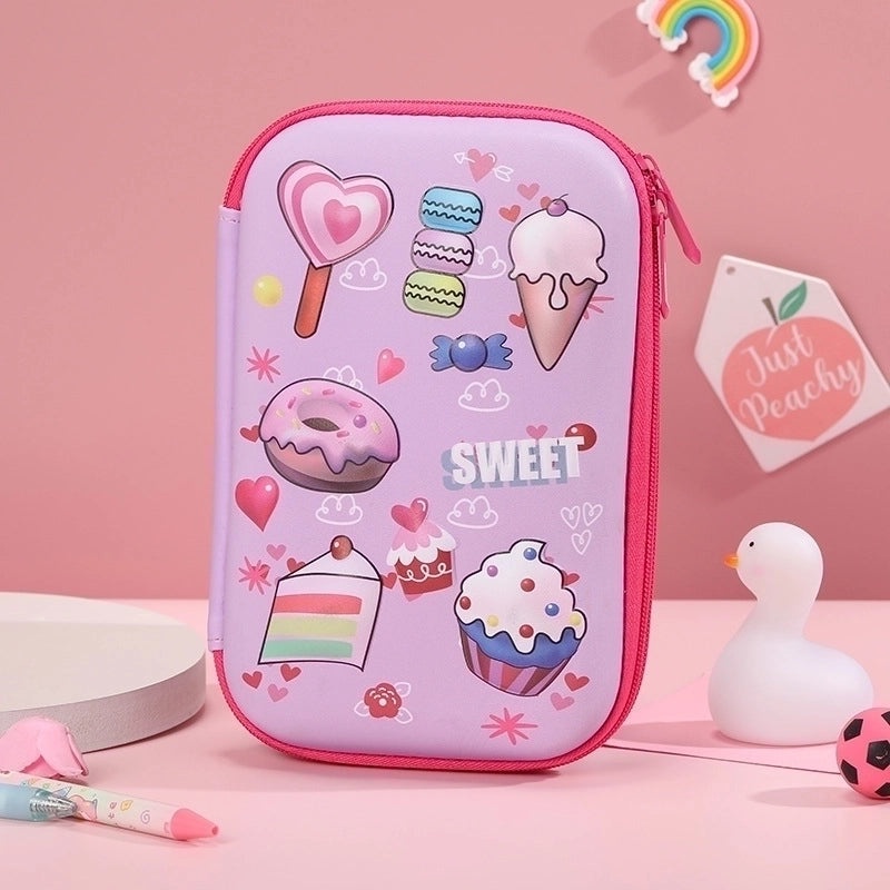 Cute EVA PU Cartoon Pencil Case for School Supplies | School Stationery