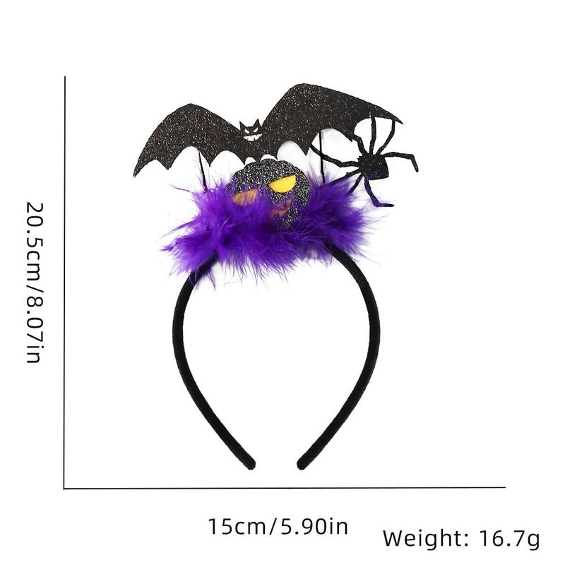 Halloween Pumpkin Cat Bat Feather Hairband for Masquerade Party Costume Props | Party Accessories