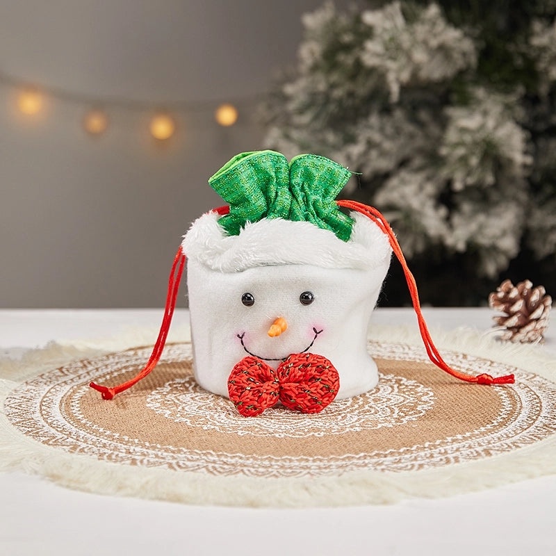 Christmas Cartoon Santa Snowman Gift Bags for Party Festival | Holiday Gift Bags