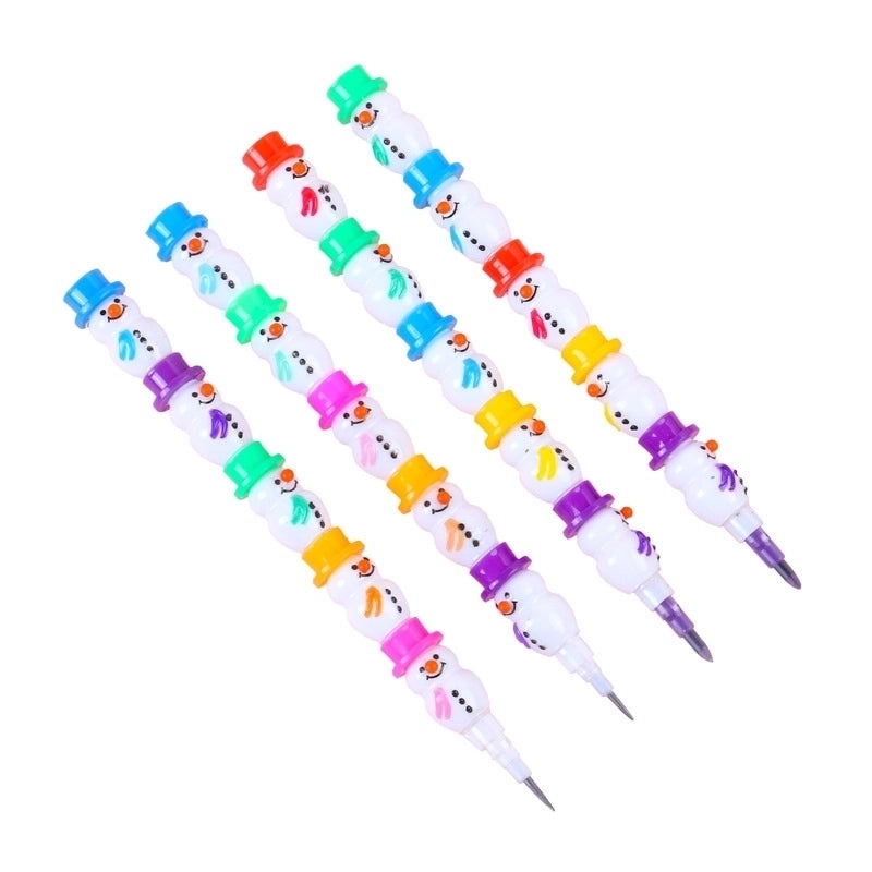 Creative Snowman Shaped Erasable Crayon Pencil, Removable and Fun Drawing Tool | Stationery & Art Supplies