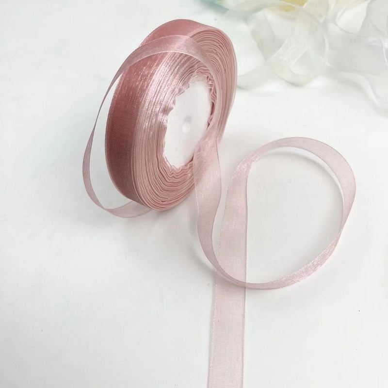 2cm Wide Transparent Snow Pattern Ribbon for Gift Wrapping and Floral Hair Accessories | Gift Packaging & Craft Supplies