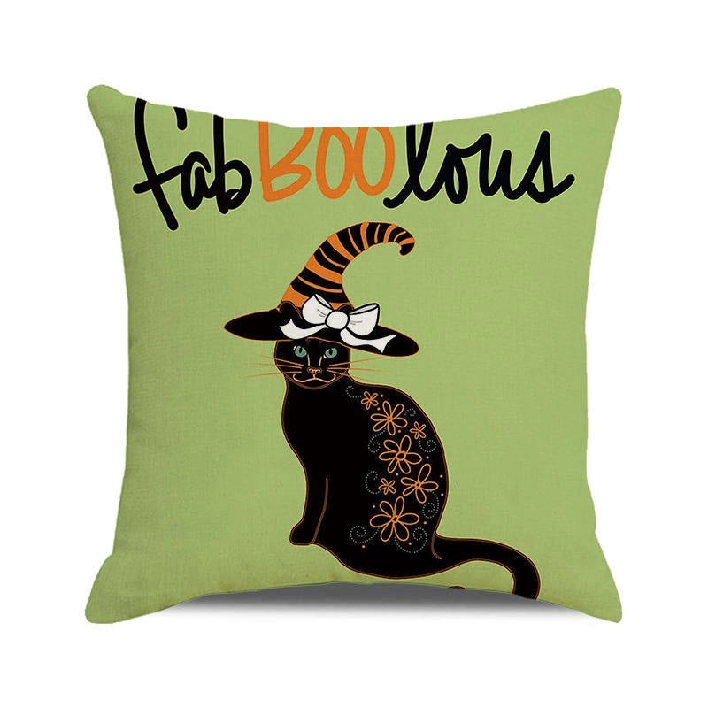Halloween Cartoon Letter Dog Cat Plush Pillow Cushion for Couch Sofa|Home Decor