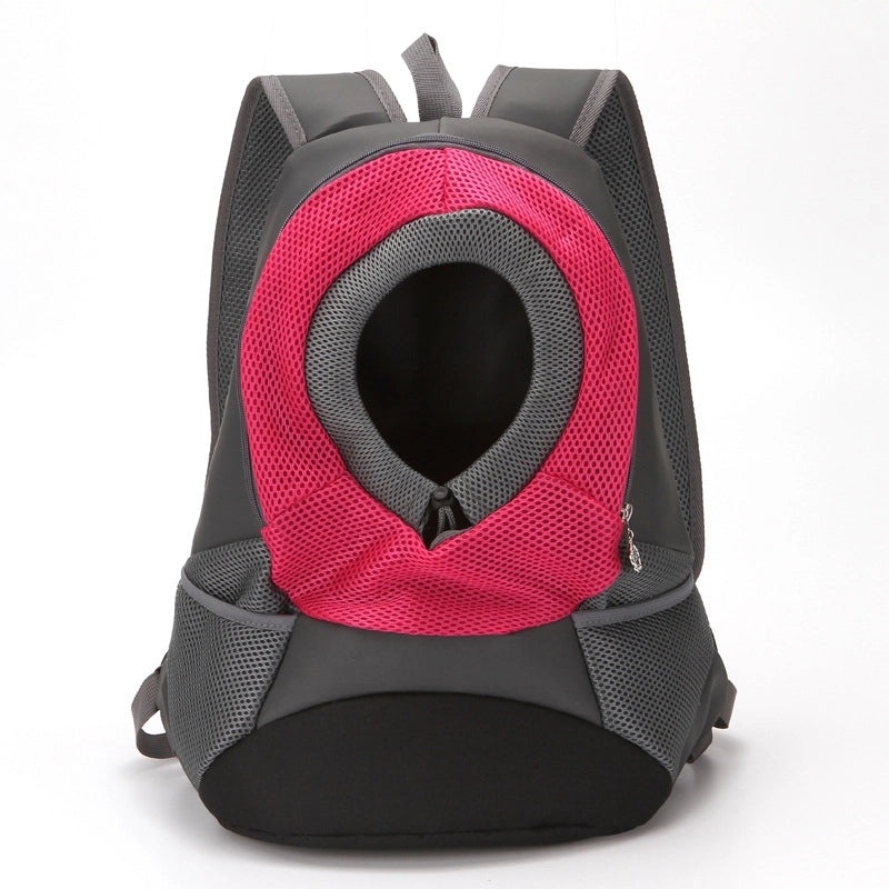 Minimalist PU Leather Canvas Pet Carrier Backpack with Color Block Design | Pet Travel & Carriers