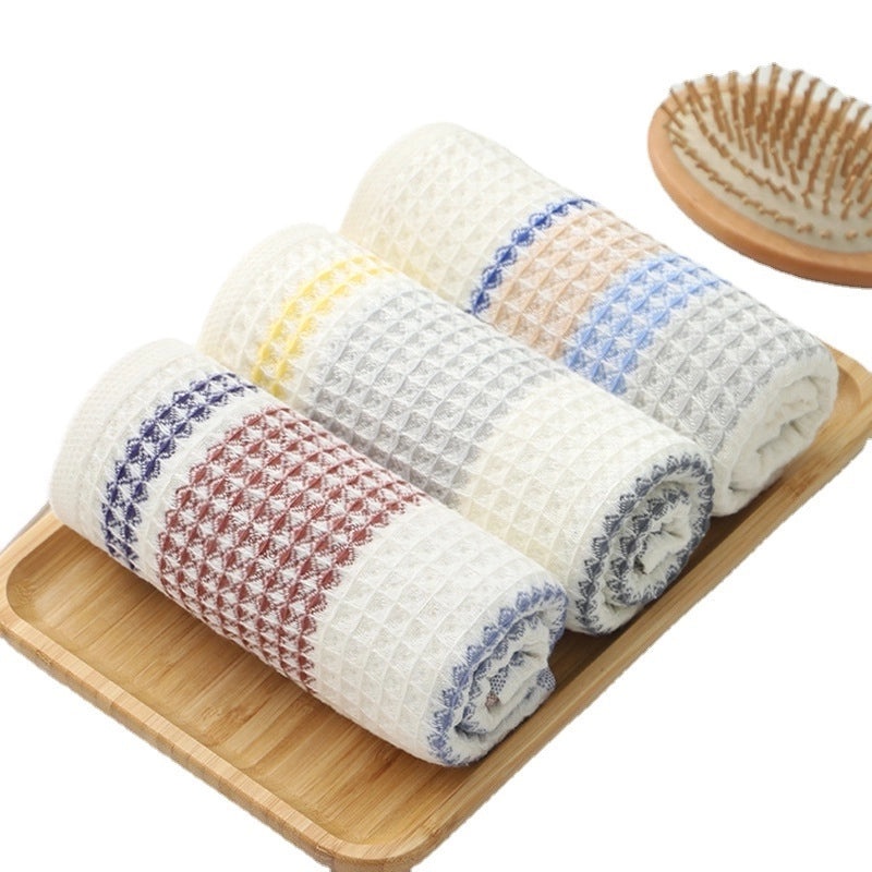 Soft Cotton Gauze Honeycomb Waffle Face Towel | Home & Daily Essentials