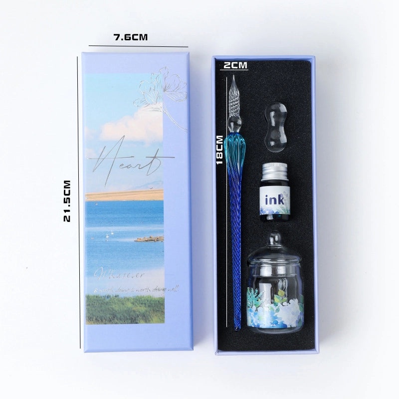 Starry Sky Crystal Ink Pen Set for Students | Writing Instruments