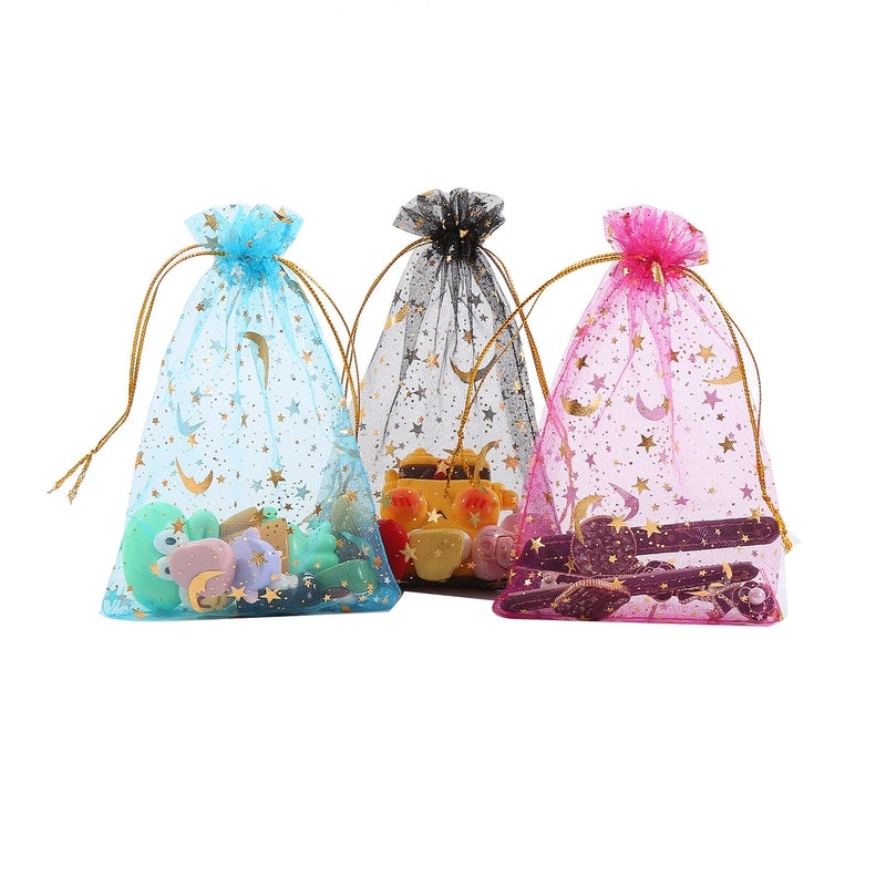 Elegant Star and Moon Organza Wrapping Bags for Daily Gifts|Gift Wrapping Supplies