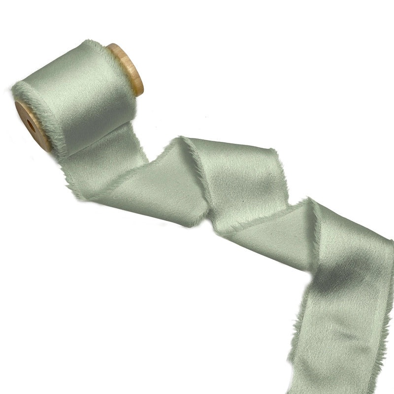 Soft Satin Hand-Torn Burlap Ribbon for Hair Flowers and Christmas Decoration|Craft Supplies & Ribbons
