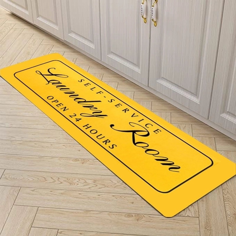 Vacation Style Polyester Area Rug with Letter Print|Home Decor & Rugs