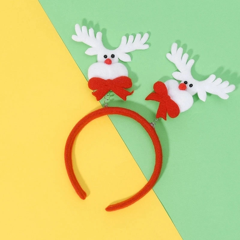 Festive Christmas Hairband with Santa Snowman and Reindeer Antlers for Kids Party Wear|Christmas Accessories
