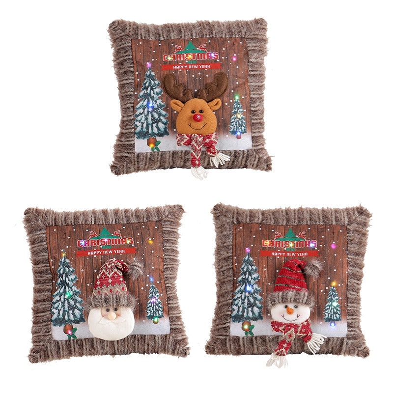 Cute Christmas Tree and Santa Claus Plush Decorations for Couch & Sofa | Home Decor & Holiday Accessories