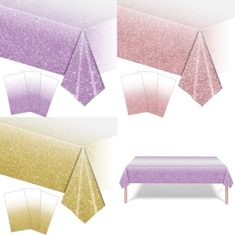Elegant Gradient Plastic Tablecloth for Daily and Party Use|Home Decor & Party Supplies