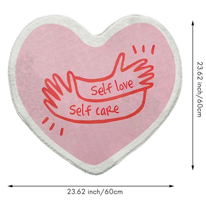 Valentine's Day Casual Elegant Heart Letter Shaped Polyester Bath Mat Rug|Home Decor & Bath Accessories