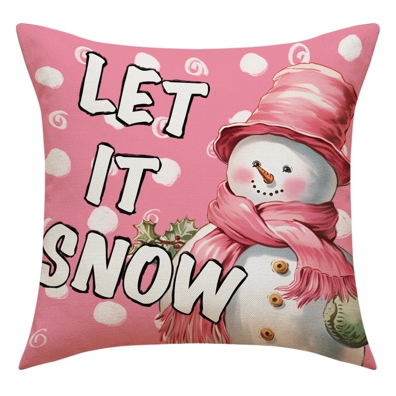 Cute Santa Claus Christmas Pillow Covers Polyester Sofa Cushion Case|Home Decor