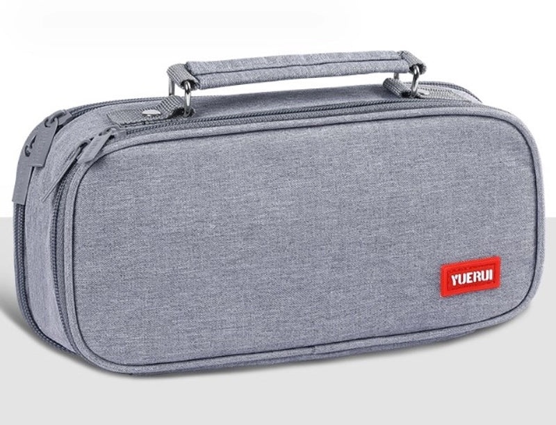 Simple Solid Color Oxford Fabric Pencil Case for School Use|Stationery & Office Supplies