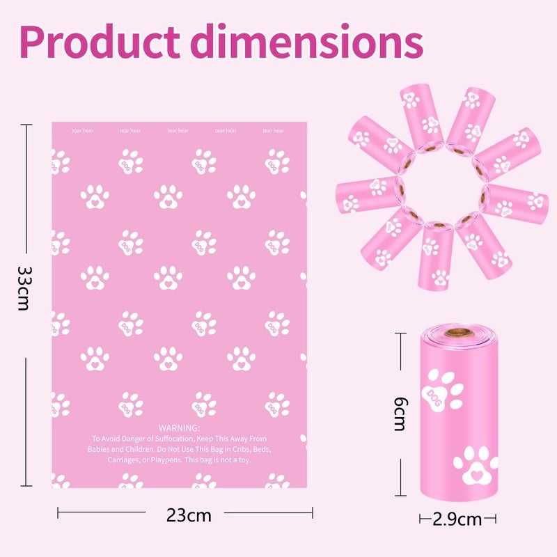 Adorable Paw Print Pet Waste Bags|Pet Waste Management Accessories