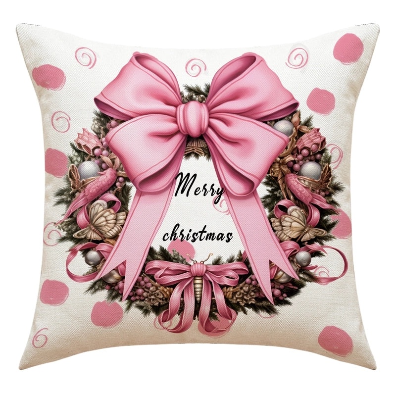 Cute Santa Claus Christmas Pillow Covers Polyester Sofa Cushion Case|Home Decor