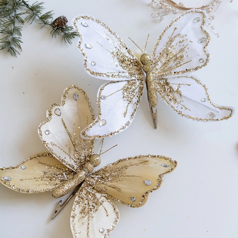 Elegant Butterfly Fabric Hanging Ornaments for Holiday and Family Gatherings | Home Decor Ornaments