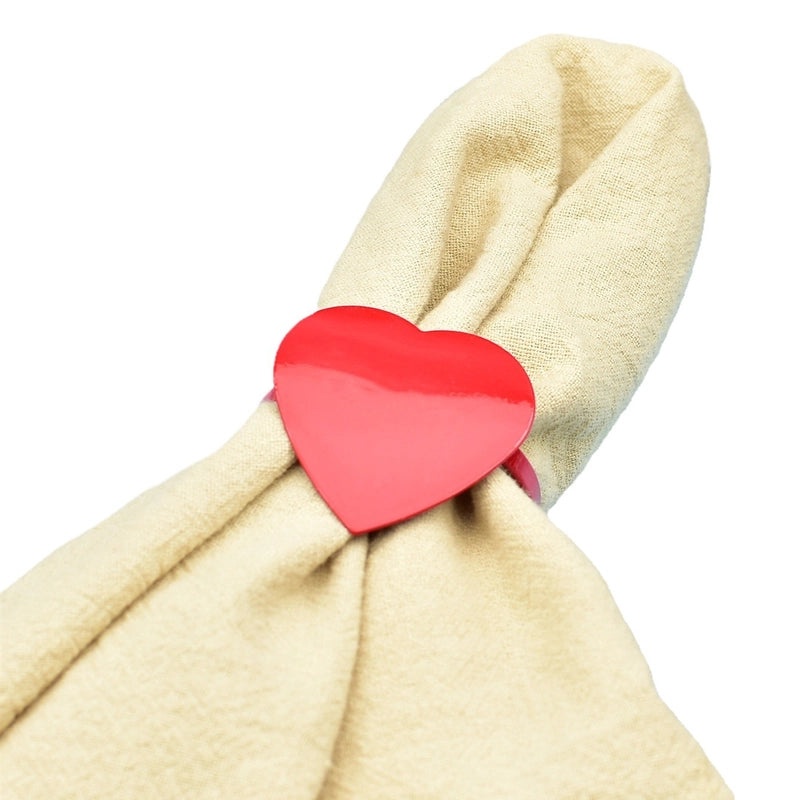 Elegant Red Heart Alloy Table Decoration for Valentine's Day Date | Home Decor