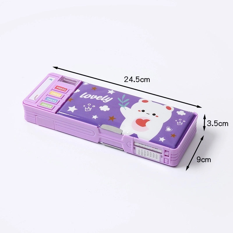 Multi-functional Double-layer Large Capacity Pencil Case for Primary School Students|School Supplies