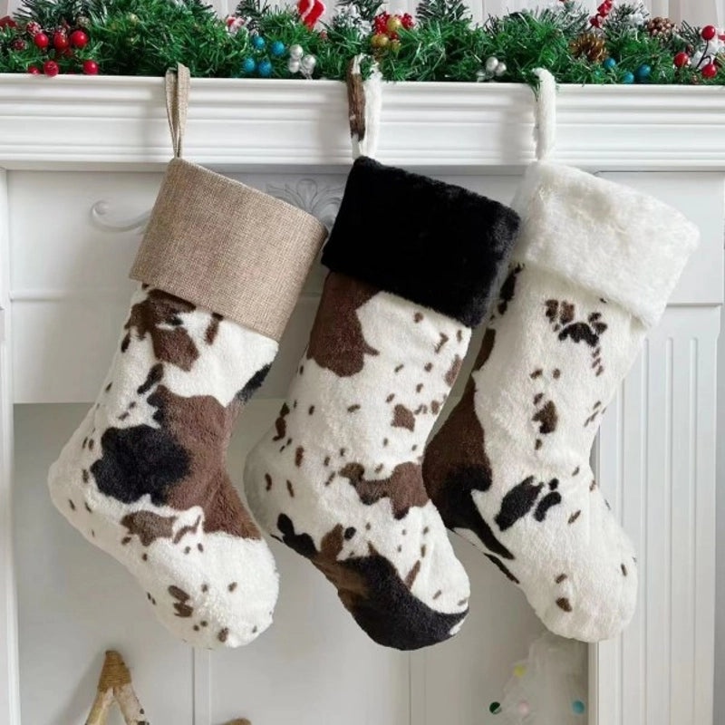 Cute Cartoon Cow Christmas Socks Polyester Indoor Party Festival Wear|Festive Socks & Hosiery
