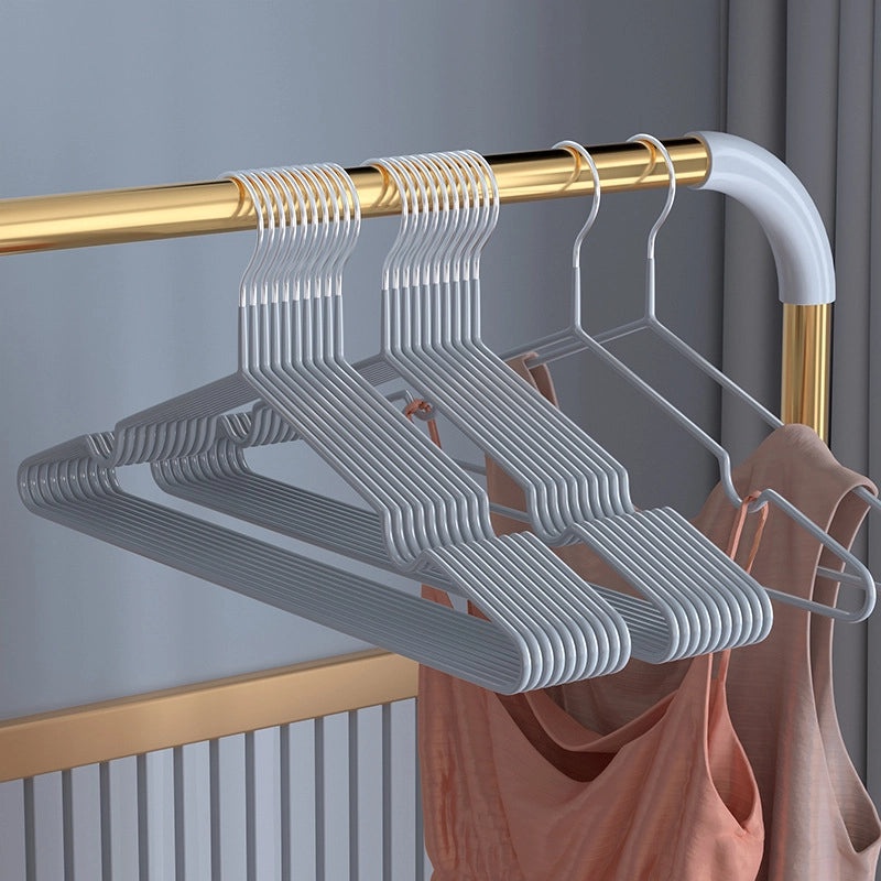 Durable Non-Slip Metal Clothes Hanger with Dip Plastic Coating for Home Use | Home Storage & Organization