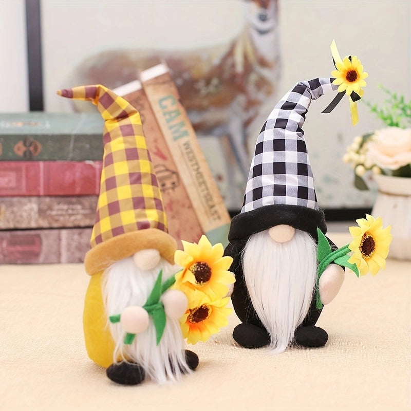 Adorable Sunflower Rudolph Plush Doll Polyester Party Table Decoration Cute Holiday Ornament|Home Decor