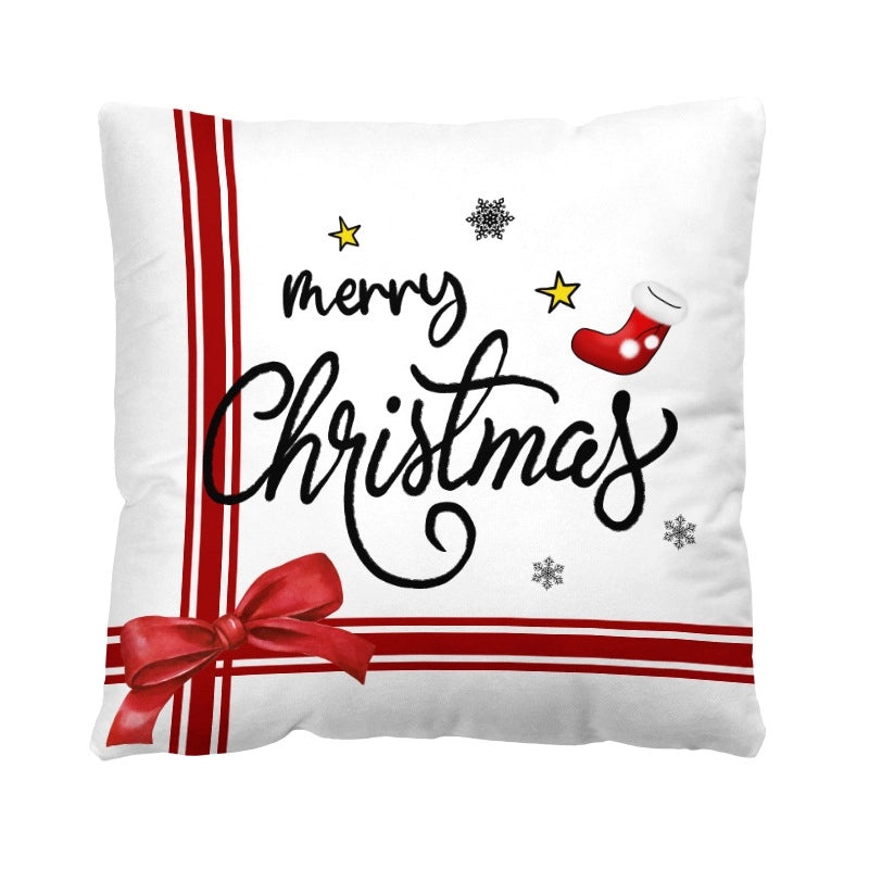 Christmas Plush Pillow Covers with Santa Claus & Christmas Tree Design | Home Decor & Sofa Accessories