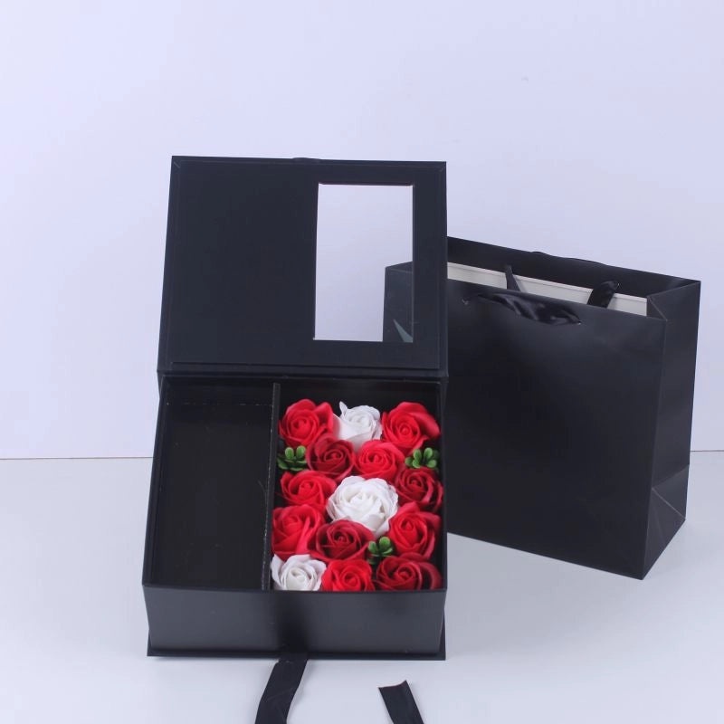 Transparent PVC Rose Gift Box with Window | Flower Gift Packaging