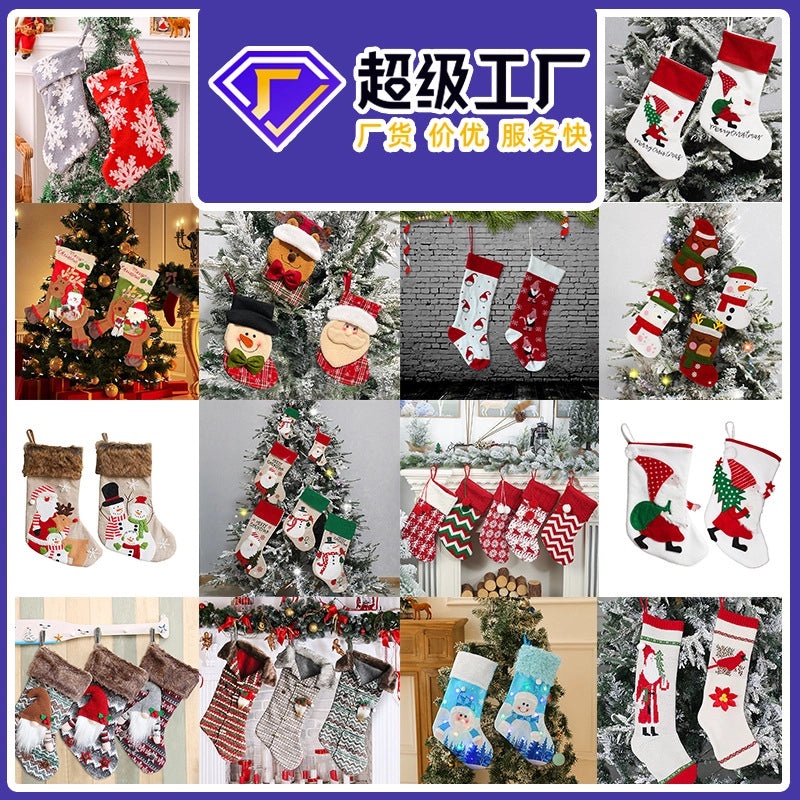 Christmas Knitted Gift Socks Christmas Tree Pendant Holiday Stockings Festive Christmas Decorations | Christmas Decorations & Stockings