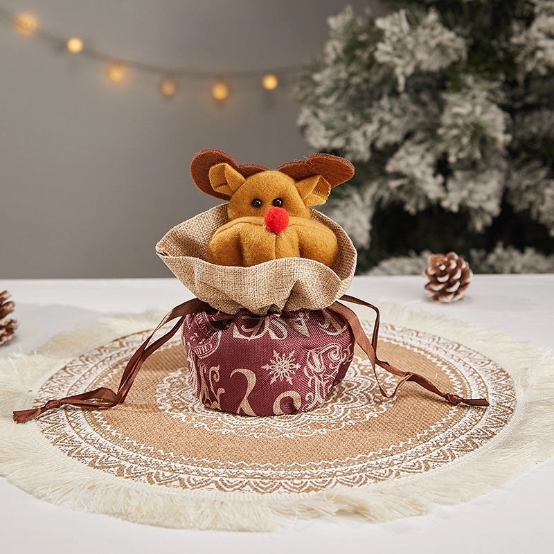 Christmas Cartoon Santa Snowman Gift Bags for Party Festival | Holiday Gift Bags