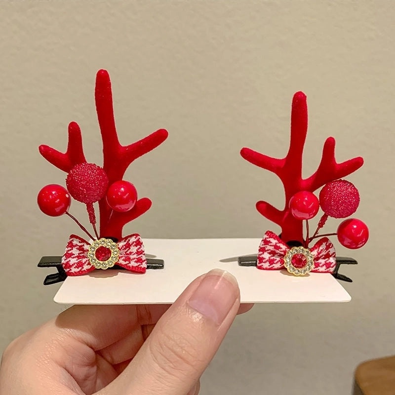 Festive Resin Antler Hairpin for Daily Wear|Hair Accessories