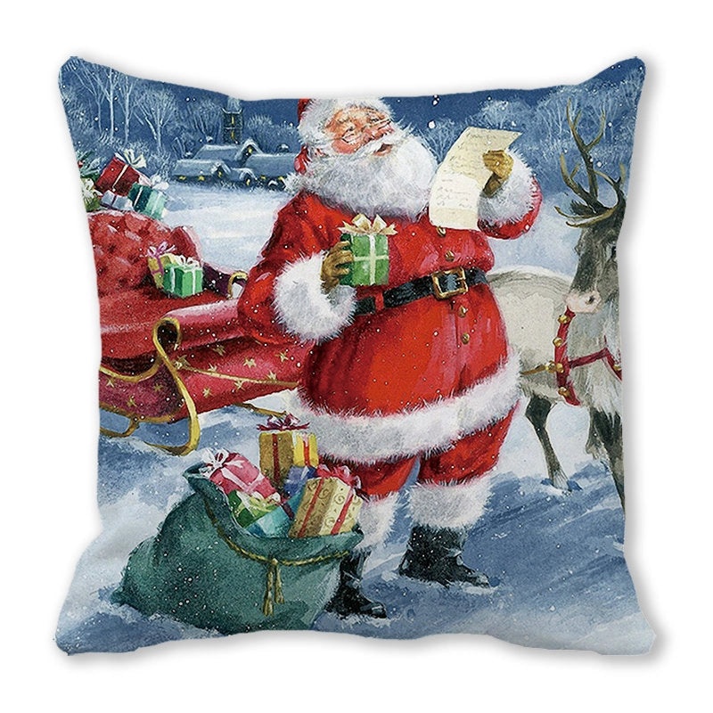 Festive Santa Pillow Covers for Couch Sofa Christmas Home Decor|Home Decor & Pillows