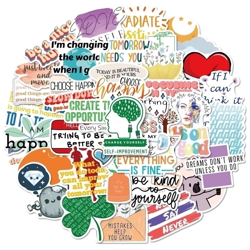 Inspirational English Quote Healing Text Stickers 300 Pieces for Scrapbooking & Journaling|Craft & Stationery