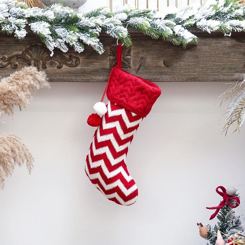 Festive Stripe Acrylic Party Gift Bags for Christmas | Holiday Accessories